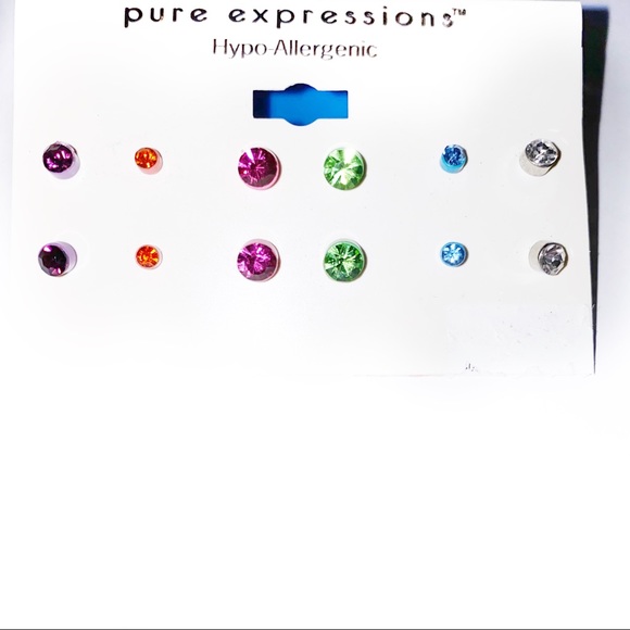 Pure Expressions Dangling Colorful Earrings Hypo Allergenic.